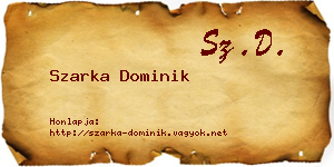 Szarka Dominik névjegykártya